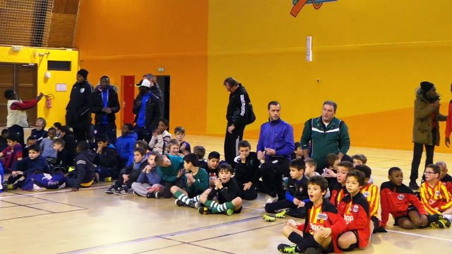 TOURNOI EN SALLE U10-U11-14 FÉVRIER 2015-REMISE DES COUPES