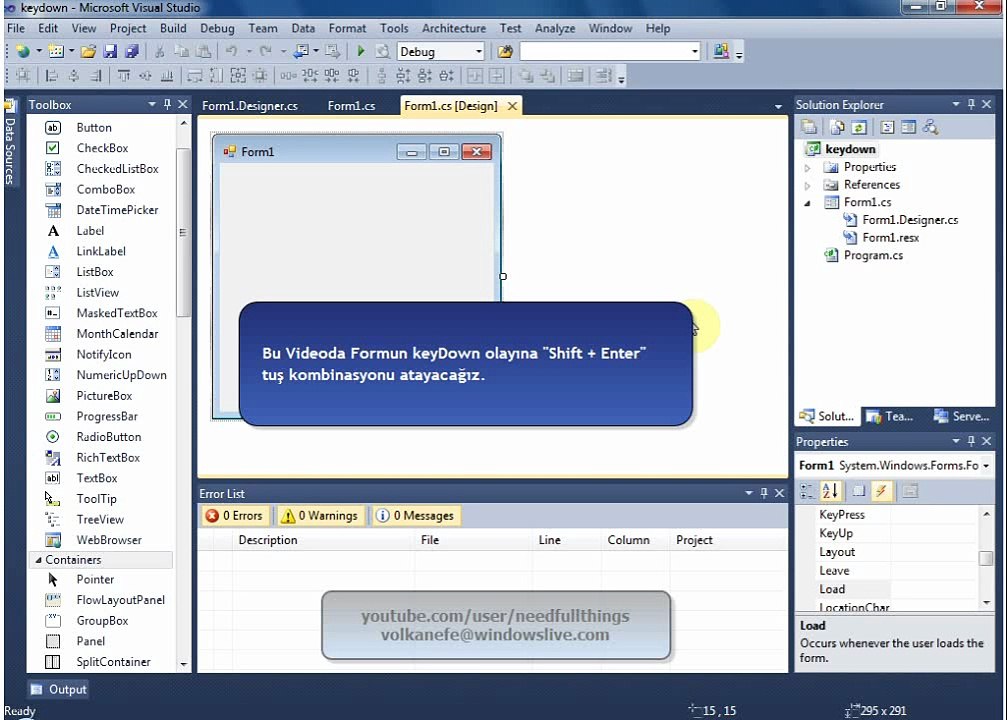 Form Keydown Key Combination with Vb.Net
