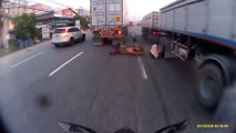 Unbelievably lucky scooter rider escape death