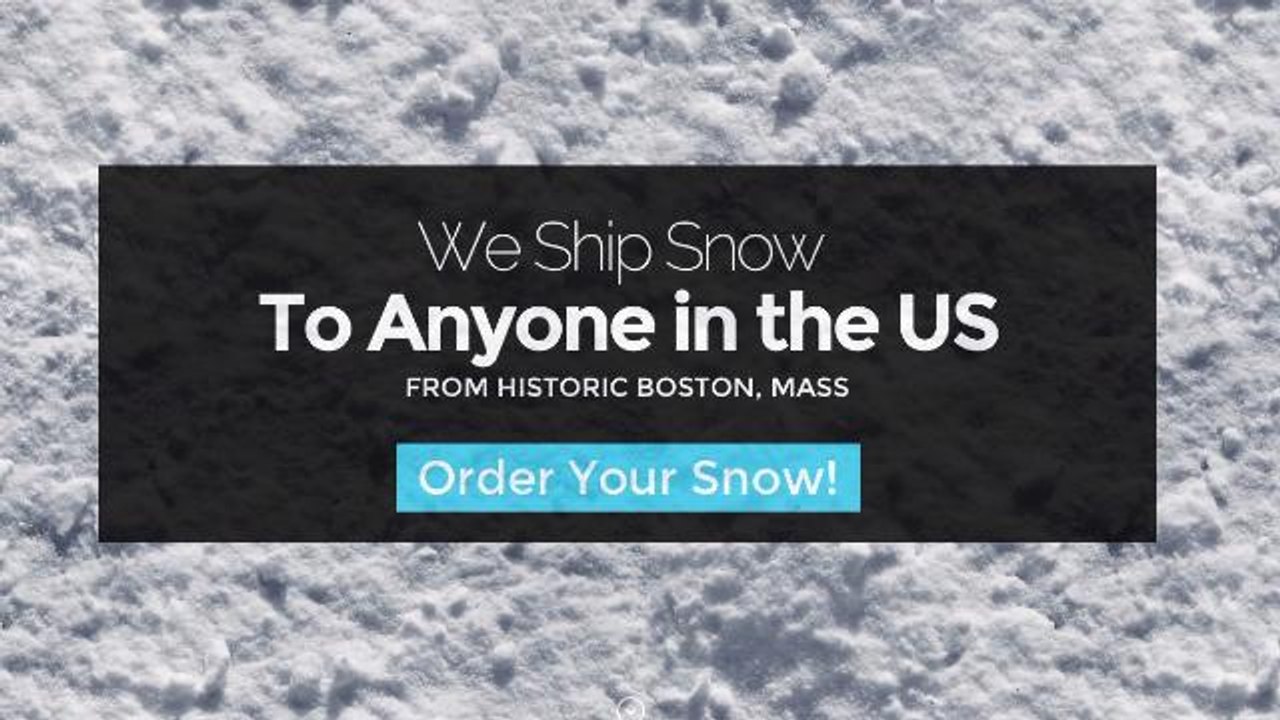 Man Turns 'Historic Snow' into Cash by Shipping It