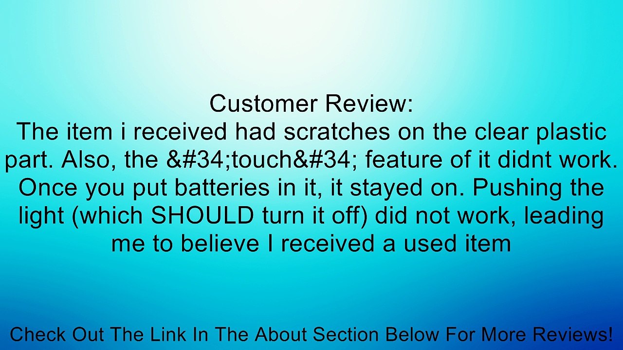 eFuture(TM) Battery-Operated Stick-On Emergency 3 LED Touch Tap Light/Lamp +eFuture's nice Keyring Review