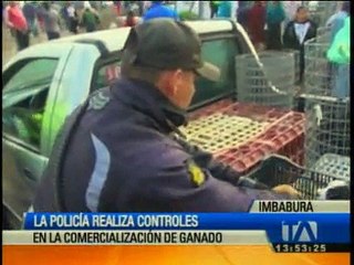 Policía realiza controles en la comercialización de ganado
