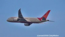 Boeing 787 Dramliner Air India takeoff from Hong Kong International Airport