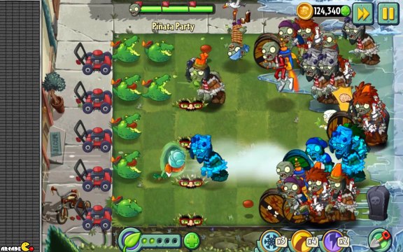 Plants vs Zombies 2 Pinata Party & Yeti Frostbite Caves Part 2 Plant Rotobage!