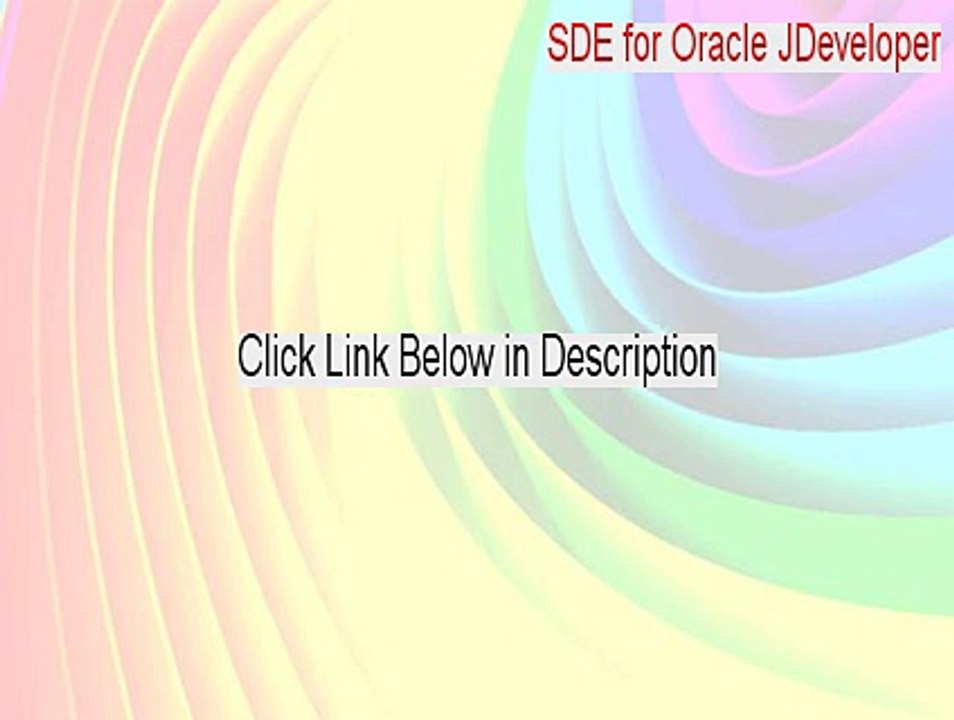 SDE for Oracle JDeveloper Keygen [SDE for Oracle JDeveloper]
