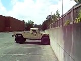 Humvee Climbing Vertical Wall