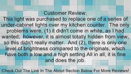 Westek XC335KBCC 24-Inch Plug-In 60-Watt Xenon Under Cabinet Light, Nickel Review