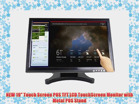 NEW 19 Touch Screen POS TFT LCD TouchScreen Monitor with Metal POS Stand