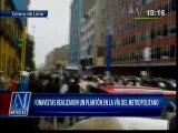 Fonavistas obstruyeron vía el Metropolitano en protesta
