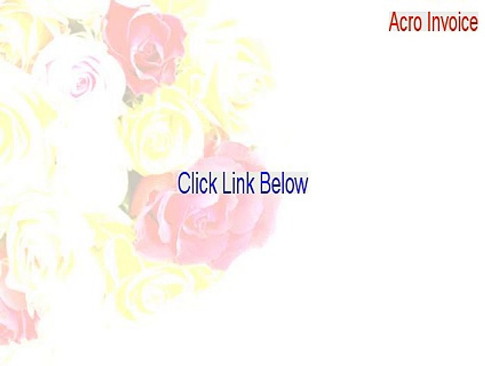 Acro Invoice Full (Download Here 2015)