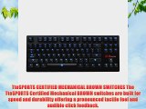 Tt eSPORTS POSEIDON ZX Illuminated Gaming Keyboard Brown Switch Edition (KB-PZX-KBBLUS-01)