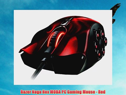 Razer Naga Hex MOBA PC Gaming Mouse - Red