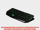 Qisan USB Wired Gaming Keyboard - 3-Colors LED Illuminated Multimedia Backlit - Black