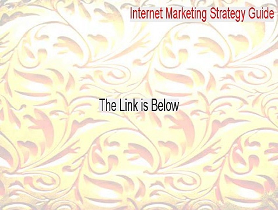 Internet Marketing Strategy Guide Full Download - Instant Download