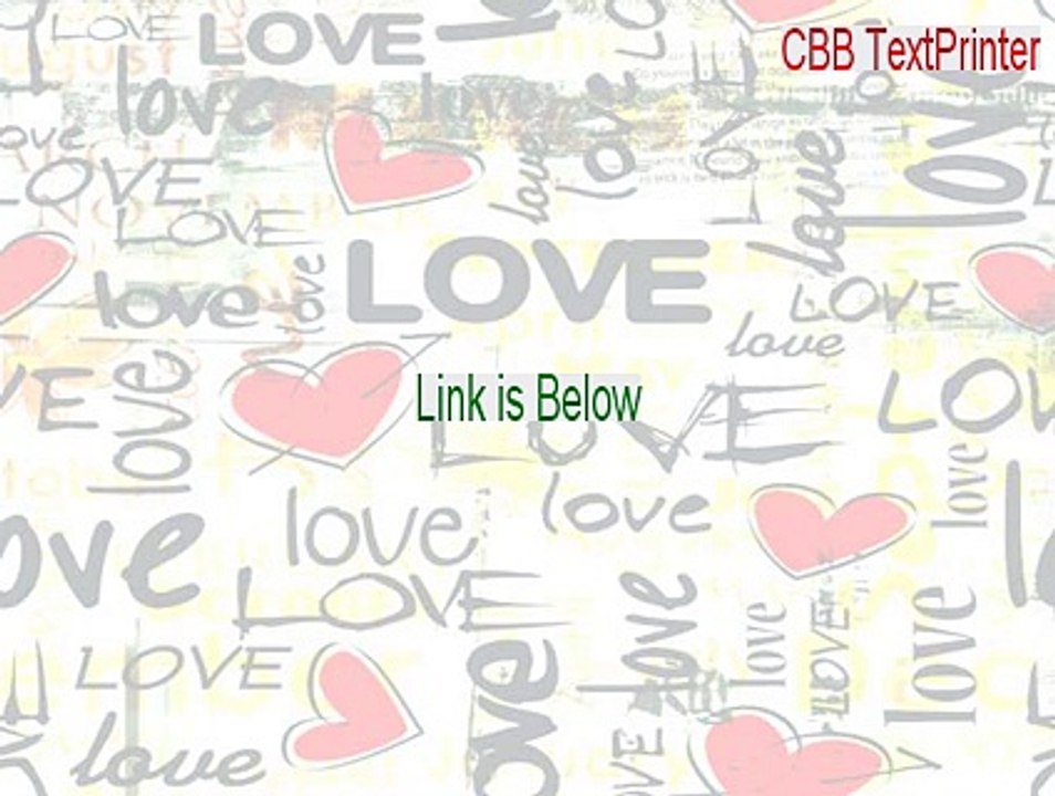 CBB TextPrinter Key Gen (Download Here)