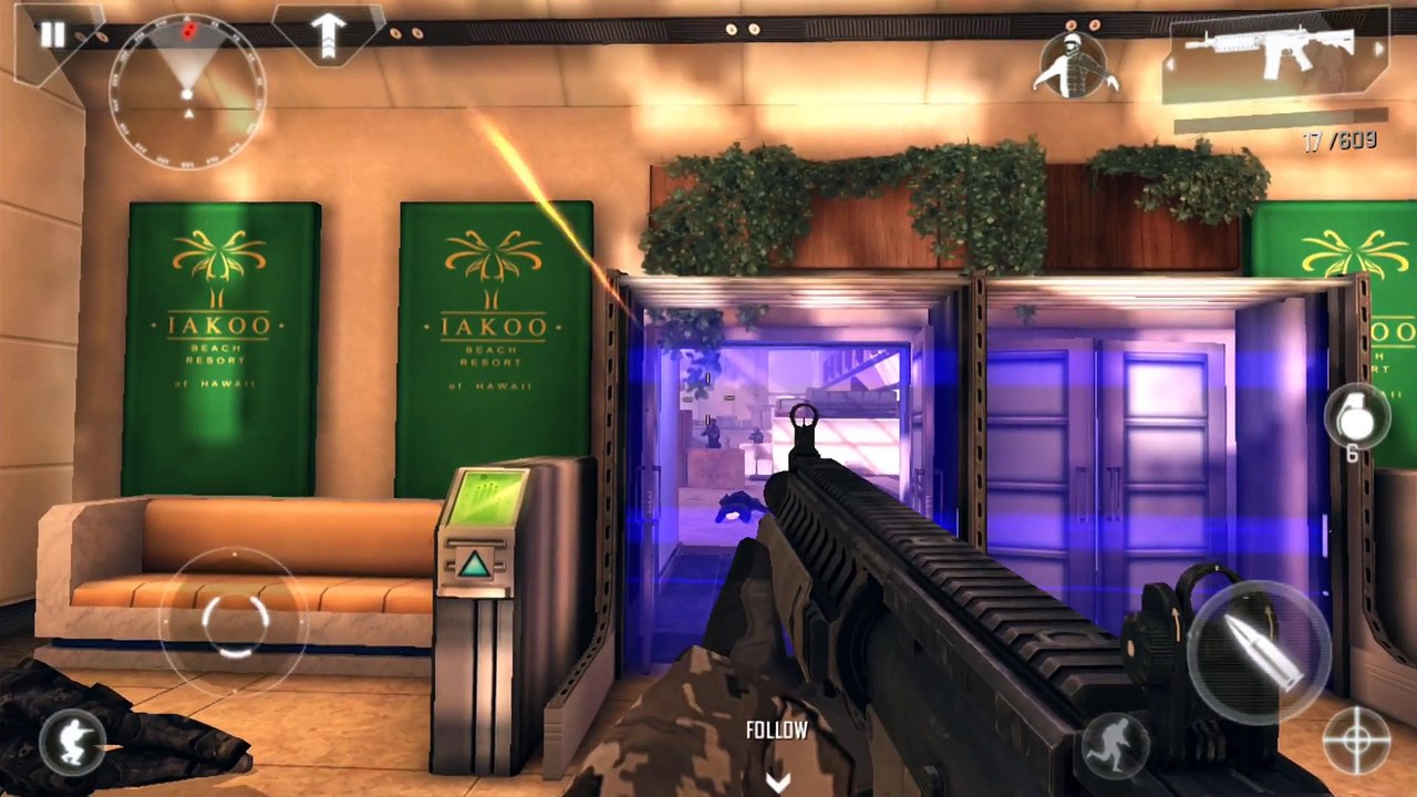 Modern Combat 4: Zero Hour [IOS/Android] Walkthrough - Mission 05 : THREATCON DELTA- gameplay