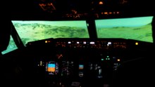 Посадка в Тенерифе, авиатренажёр Боинг 737.