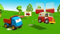 Kid's 3D Construction Cartoons for Children 17- Leo & the Ambulance (xây dựng xe cứu thương