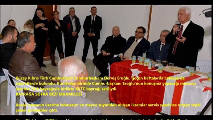 Türk bayrağı üzerinde lahmacun yediler