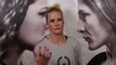 Holly Holm talks to reporters after UFC 184 workout