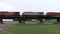 BNSF Empty Oil Train Citirail in Consist, SD70ACe DPU