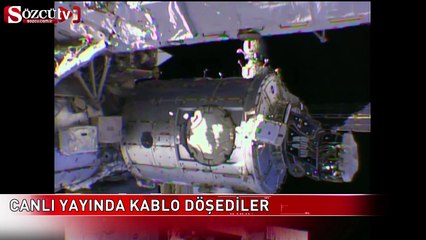 NASA astronotları canlı yayında kablo döşedi