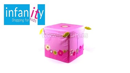 Taburete infantil corona de flores