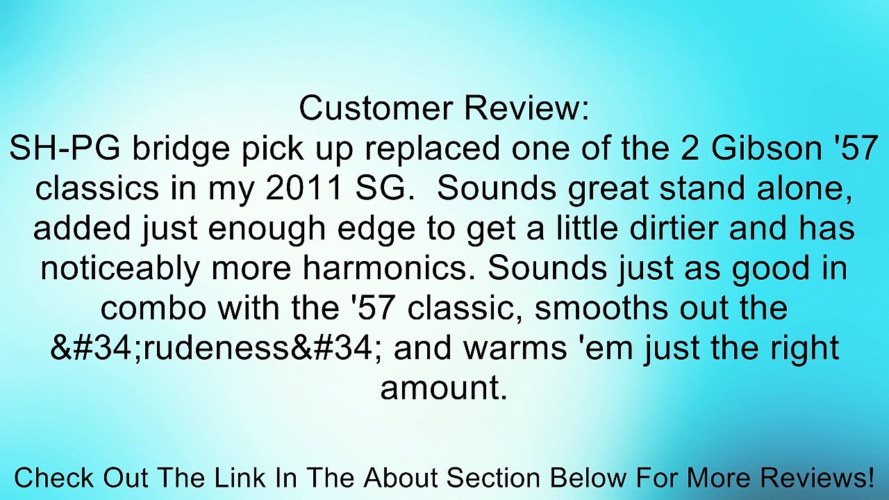 Seymour Duncan SH-PG1b Pearly Gates Bridge Pickup, Nickel Cover Review