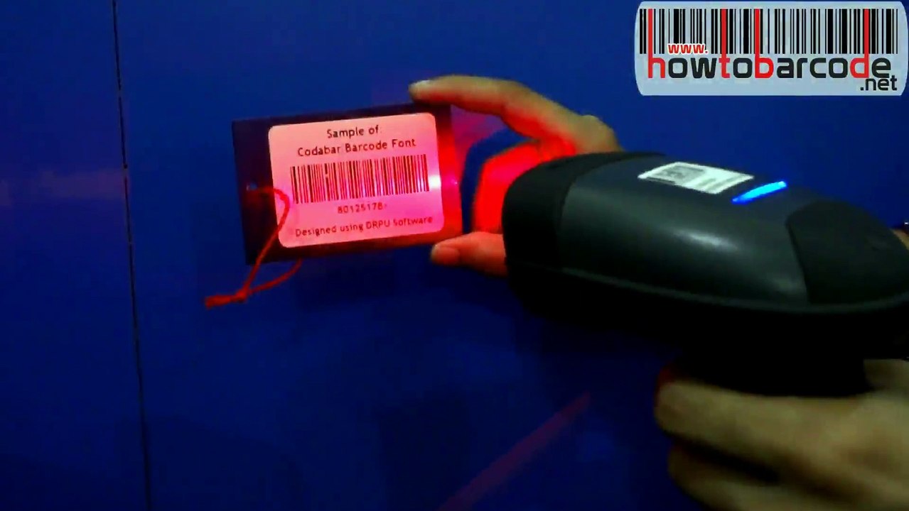Using Codabar font for designing barcode labels