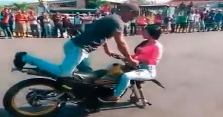 Awesome - Most Dangerous Stunt on Single Wheel