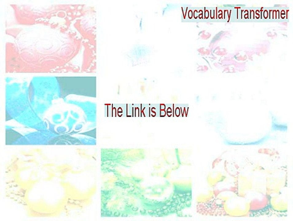 Vocabulary Transformer Full [Download Now]