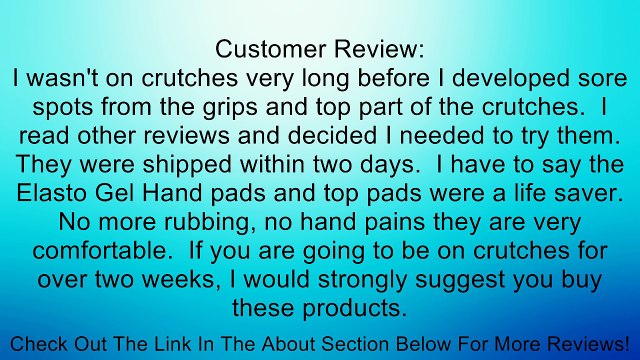 Southwest Technologies Elasto-Gel Crutch Mate Gel Hand Pads Small - Pair Review