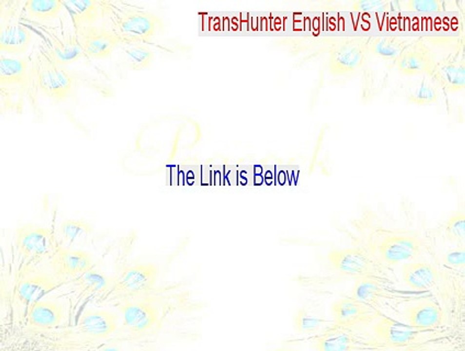 TransHunter English VS Vietnamese Full Download - Legit Download (2015)