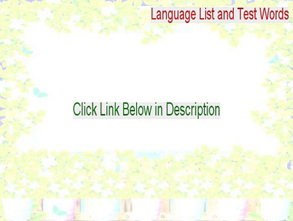 Language List and Test Words (English-Dutch) Full - Free Download (2015)