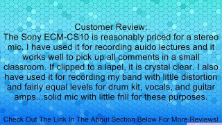 Sony ECM-CS10 Tie-Clip-Style Omnidirectional Business Microphone Review