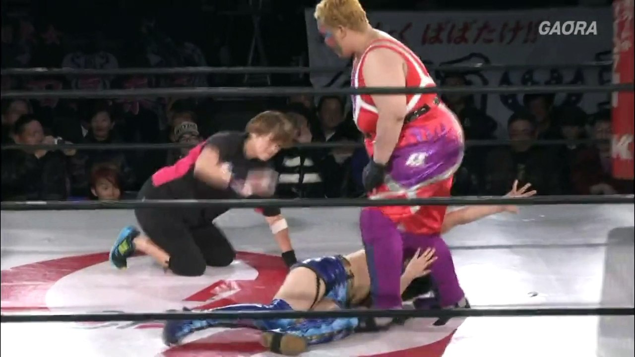 (OZ Academy) Aja Kong & Manami Toyota Vs. Tsubasa Kuragaki & Shu Shibutani (2/8/15) HD