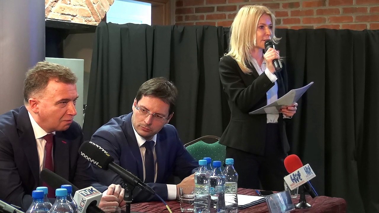Konferencja prasowa dotycząca budowy drugiego stopnia wodnego na Wiśle