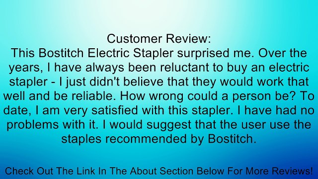 Bostitch 2210 Electric Stapler Review