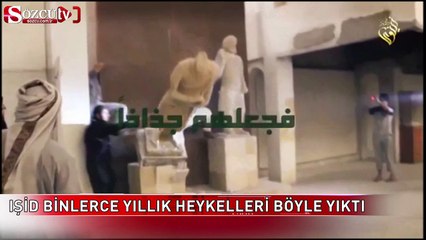 Download Video: IŞİD Musul'da binlerce yıllık antik heykelleri yıktı