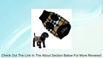 HP95 Hot! Fashion Black&Brown Checked Knitted Dog Sweater Coat Pet Puppy Jacket Jumper Review