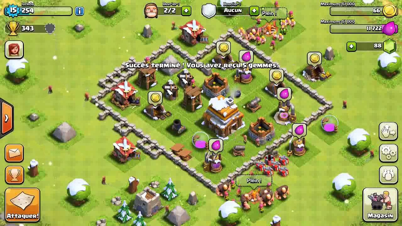 [CLASH OF CLANS] FAIRE UN BON VILLAGE HDV4 2 + ATTAQUE !!