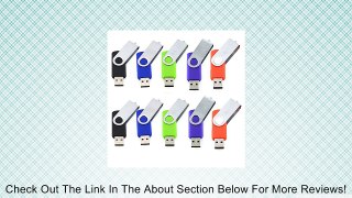 10pcs 2GB Swivel Design USB 2.0 Flash Drive Memory Stick (5 Mixed Colors: Black Blue Green Purple Red) Review