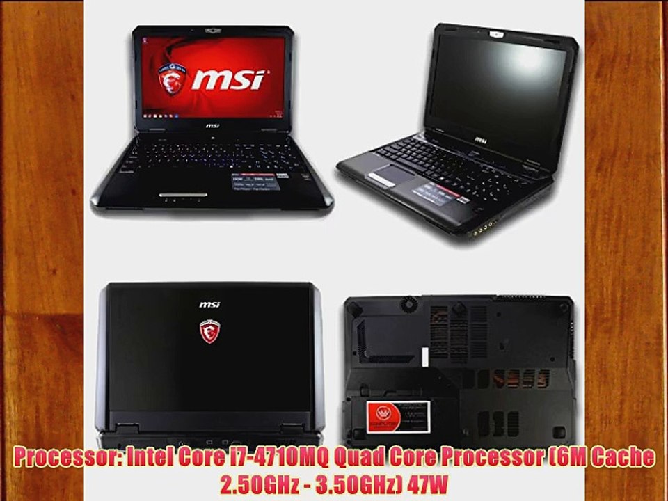 MSI GT60 Dominator-1065 15.6 i7-4710MQ 16GB RAM 250GB SSD NVIDIA GTX 970M 3GB Full HD Windows