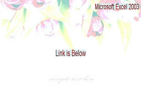 Microsoft Excel 2003 Cracked - Download Here