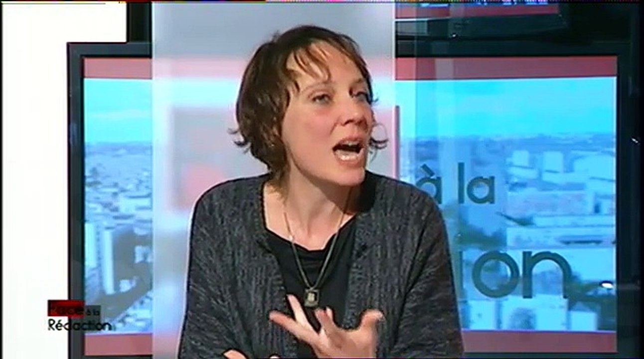 Face à la Rédaction Caroline LARPENT (EELV), porte parole des listes Rassemblement Ecologiste, citoyen, solidaire