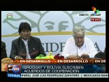 Presidentes de Uruguay y Bolivia firman acuerdos de cooperación