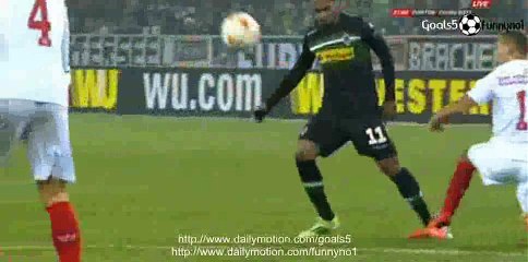 Thorgan Hazard Goal Moenchengladbach 2 - 2 Sevilla Europa League 26-2-2015