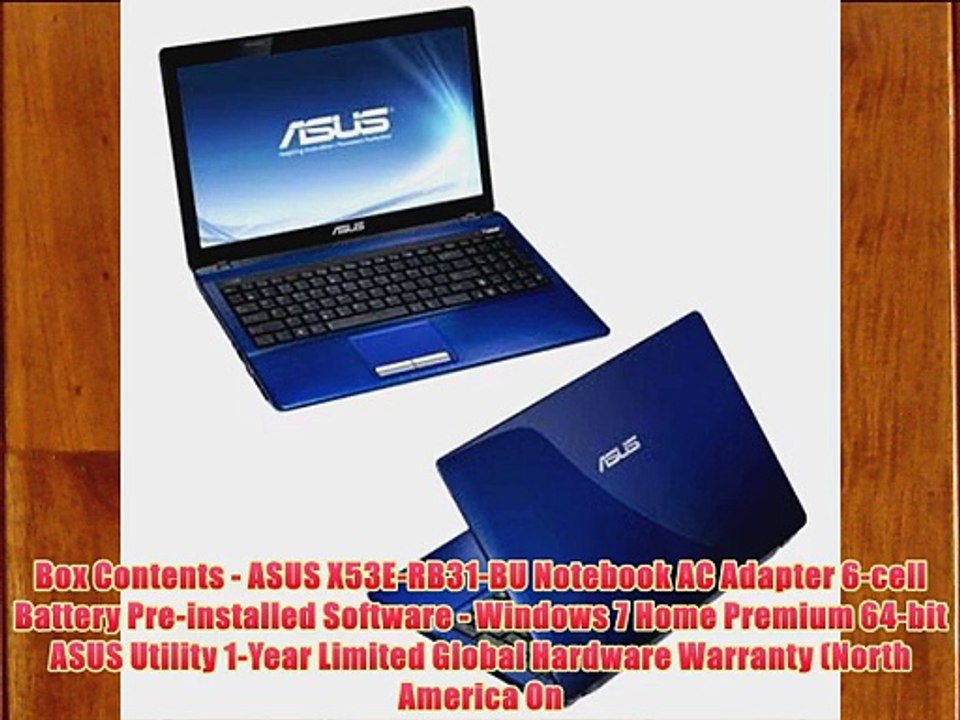 Asus X53E-RB31-BU X53e-rb31-bu I3/2.4 15.6 6g 750g W7hp 64