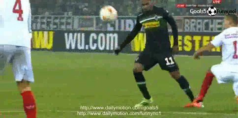 Thorgan Hazard Goal Moenchengladbach 2 - 2 Sevilla Europa League 26-2-2015