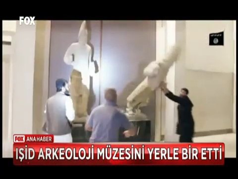 IŞİD Arkeoloji müzesini yerle bir etti binlerce yıllık tarihi eserleri balyozlarla böyle parçaladılar